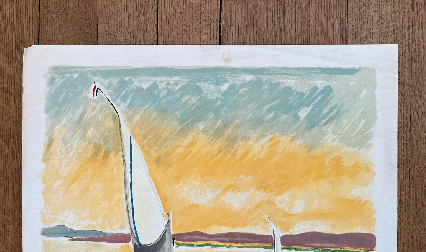 Yves Brayer original art poster used - 20.3"×27.2" (51.5×69cm)
