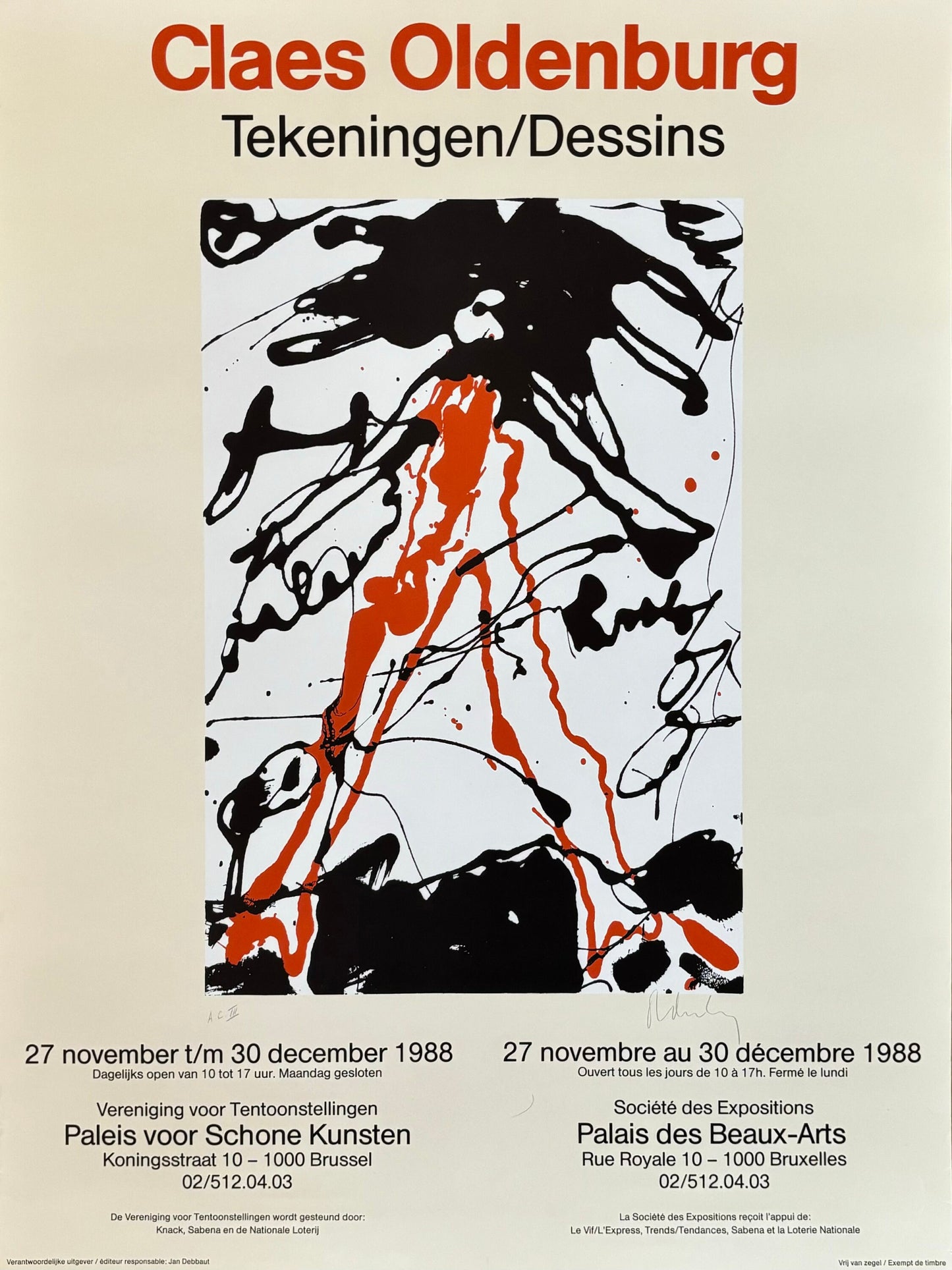Claes Oldenburg original art poster - 17.7"×23.6" (45×60cm)