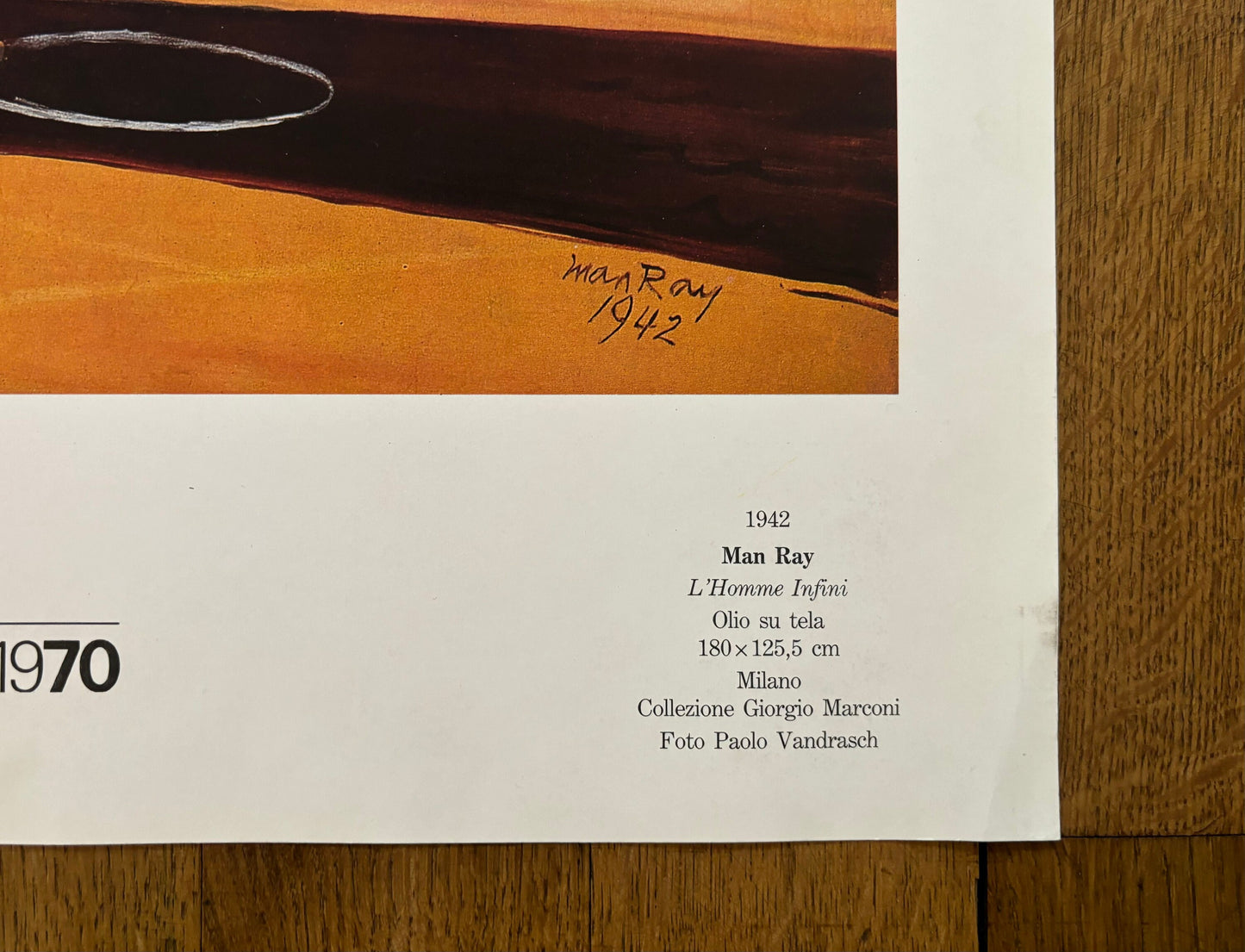 Man Ray original art exhibition poster - 27.8"×39.4" (70.5×100cm)