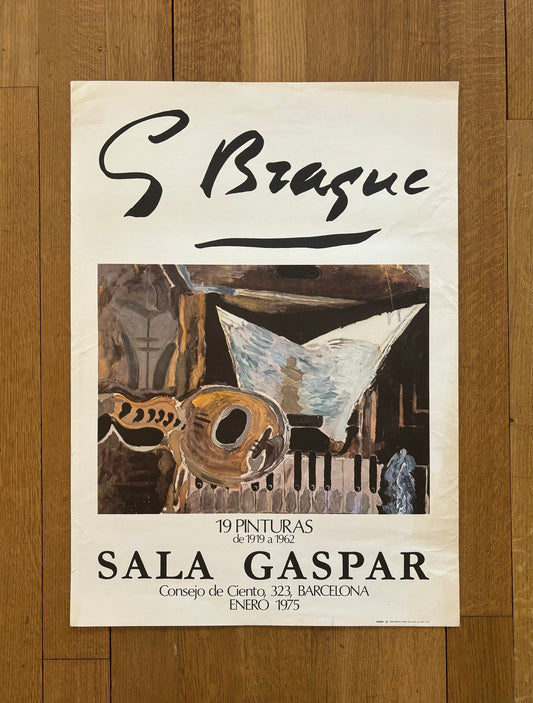 Georges Braque original art exhibition poster - 19.5"×27.4" (49.5×69.5cm)