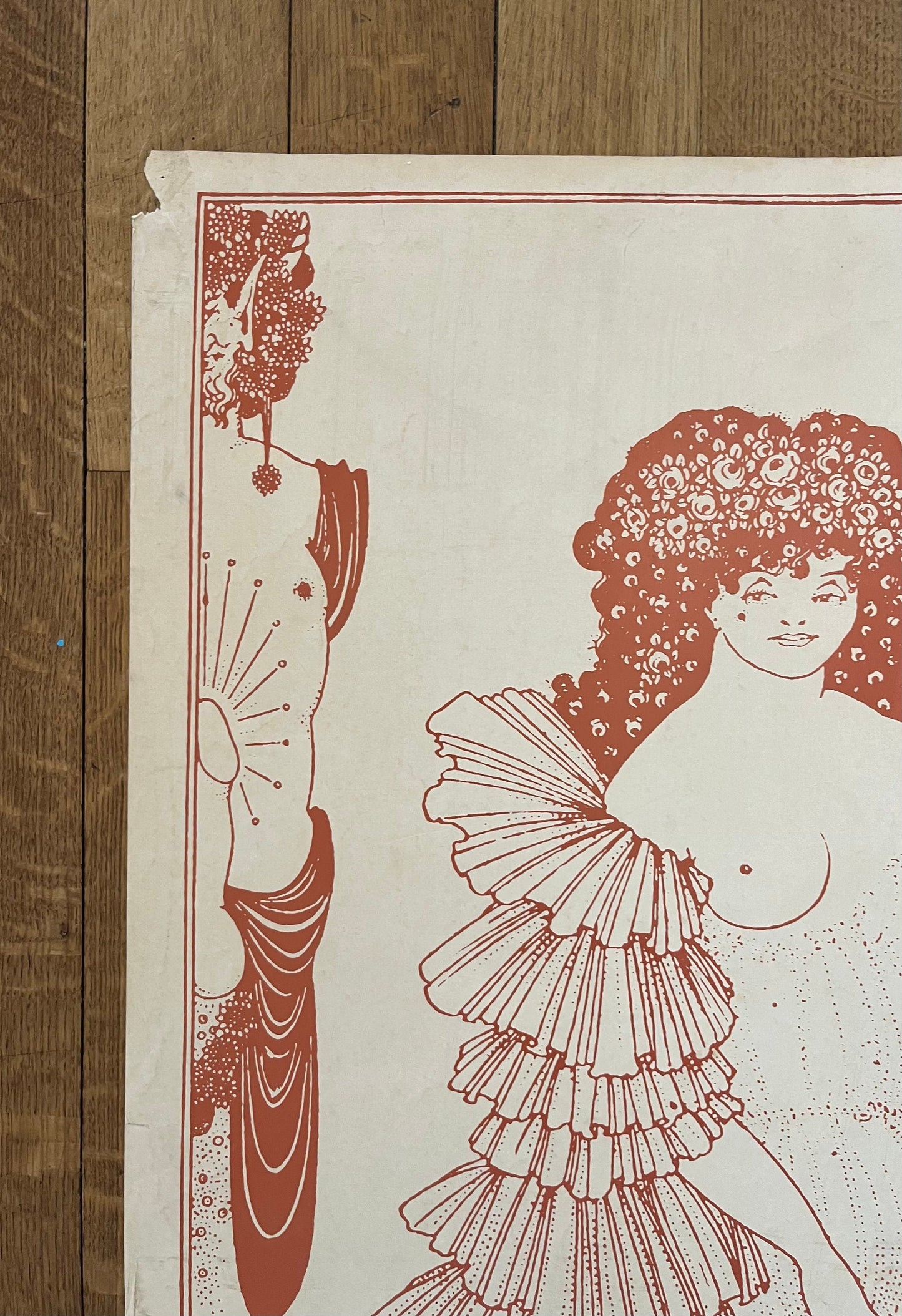 Aubrey Beardsley original art poster used - 23.2"×34.4" (59×87.5cm)