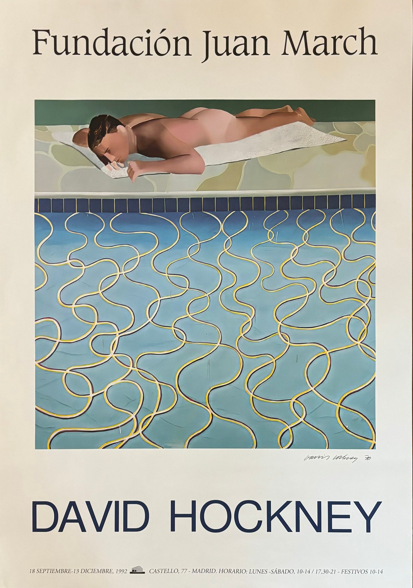 David Hockney exhibition poster - 27.6"×39.4" (70×100cm)