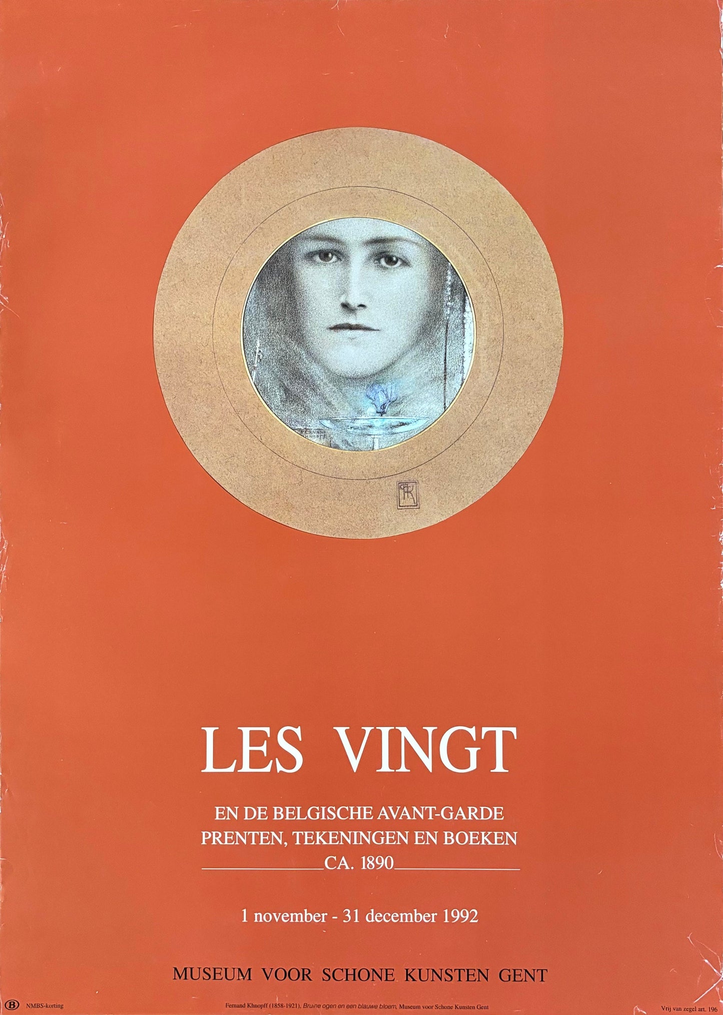 Fernand Khnopff original art poster used - 19.7"×27.6" (50×70cm)