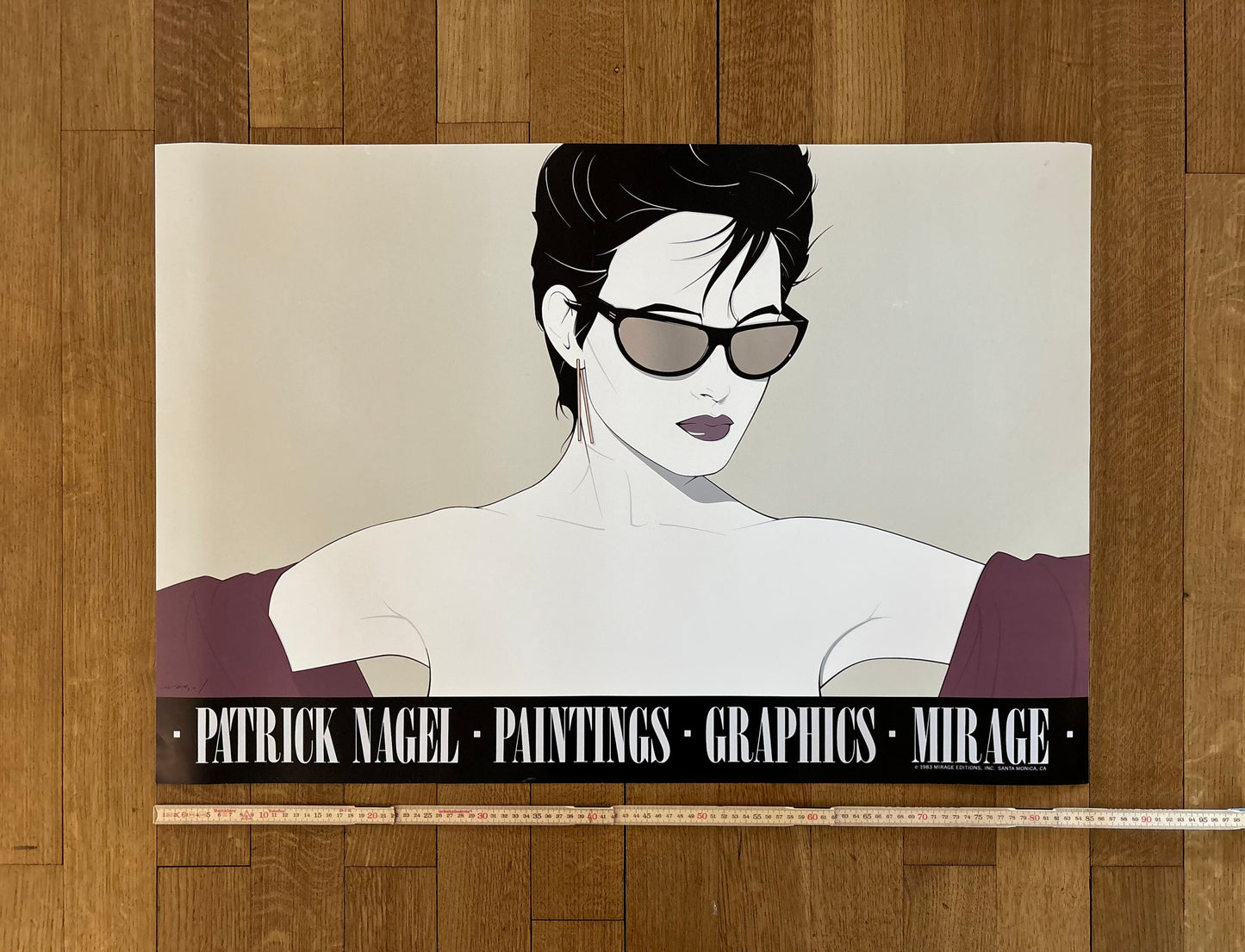 Patrick Nagel original art poster - 23.0"×33.7" (58.5×85.5cm)