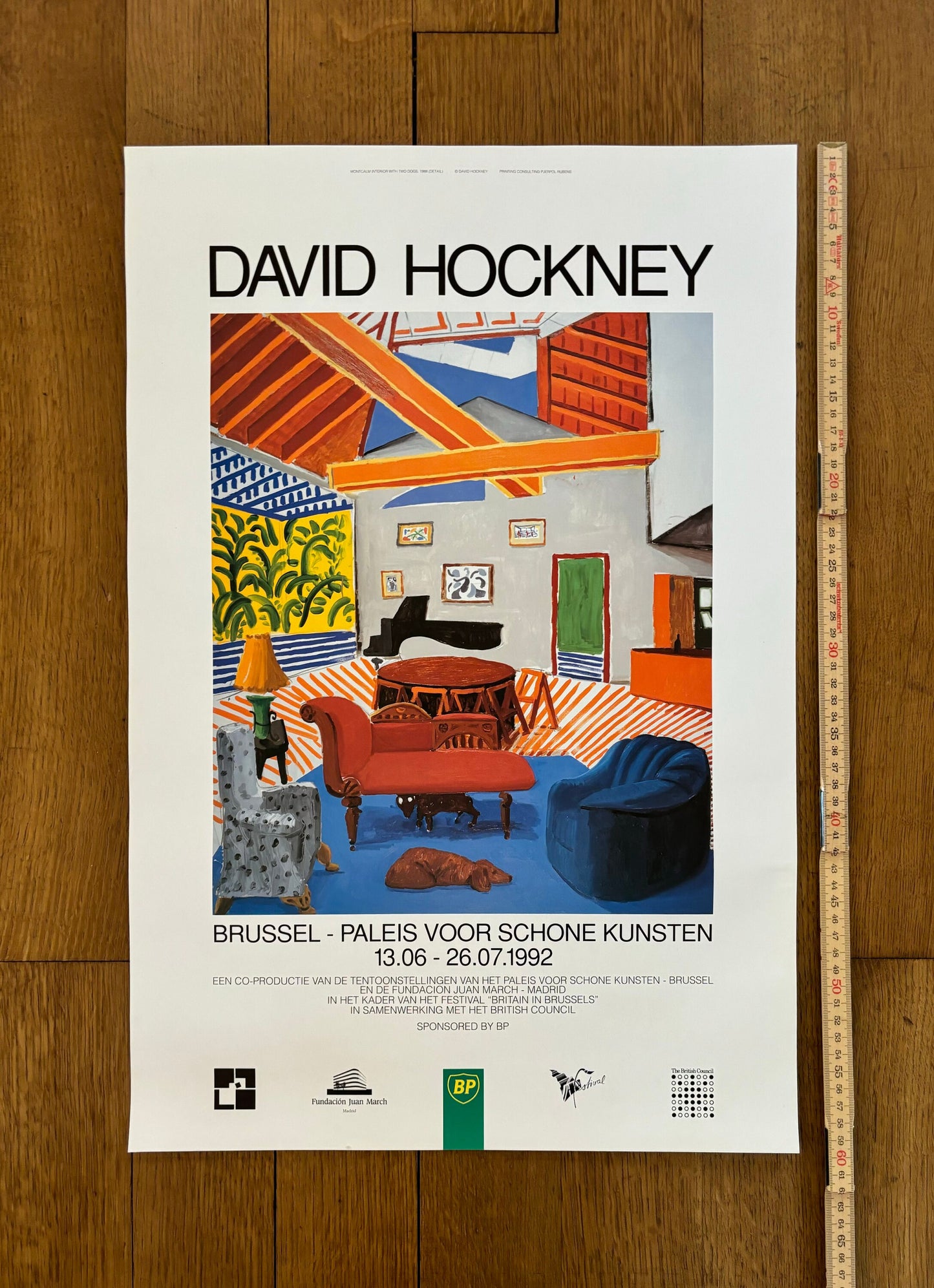 David Hockney original art poster used - 15.7"×23.6" (40×60cm)