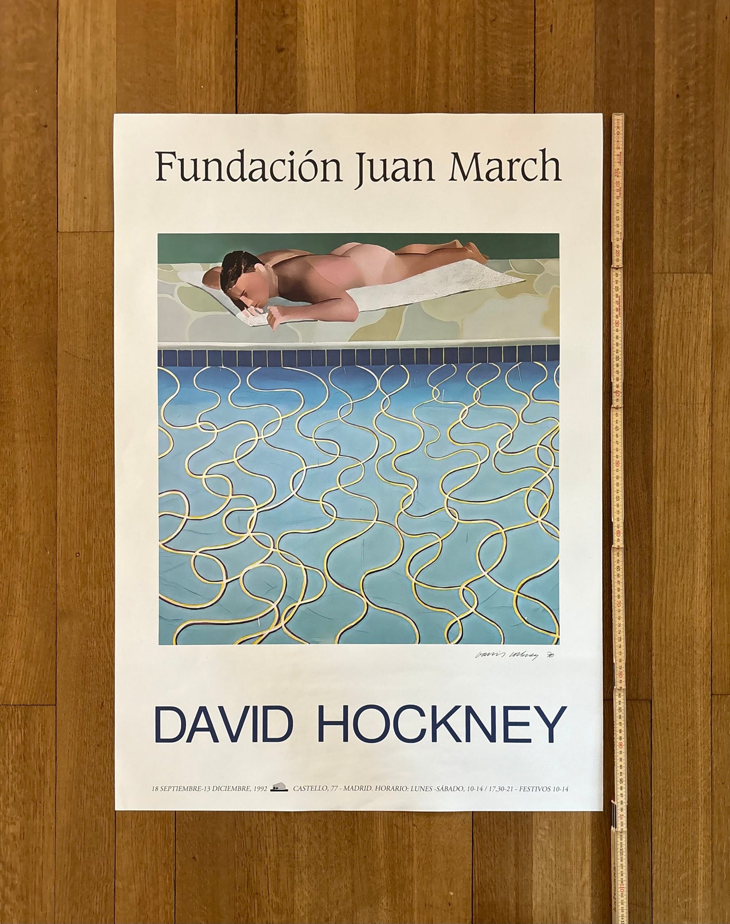 David Hockney exhibition poster - 27.6"×39.4" (70×100cm)