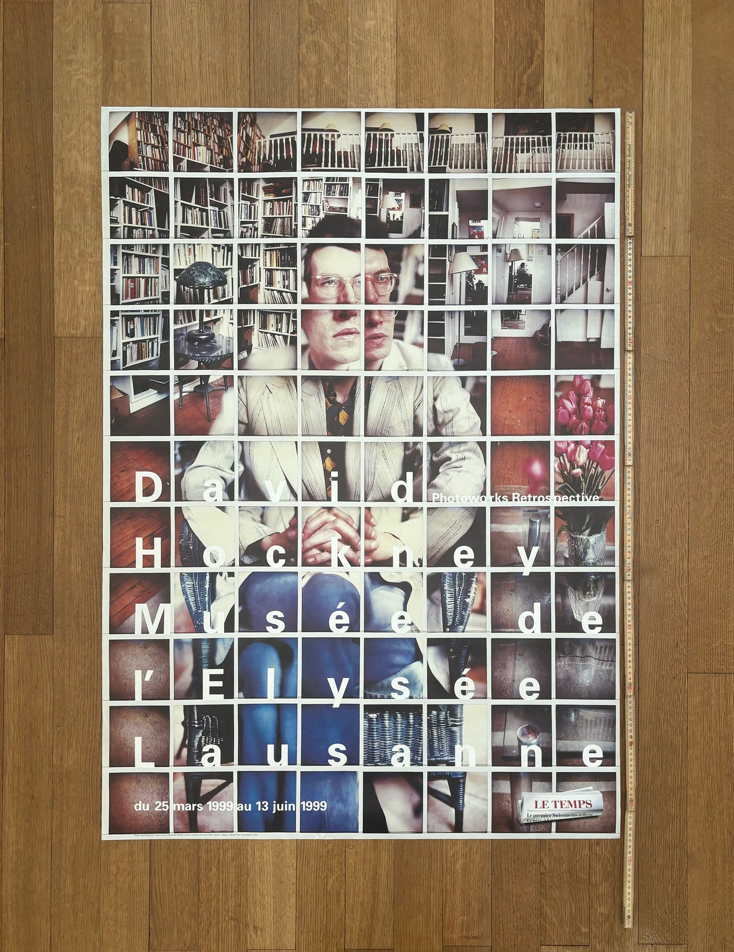 David Hockney original art poster used - 35.4"×50.4" (90×128cm)