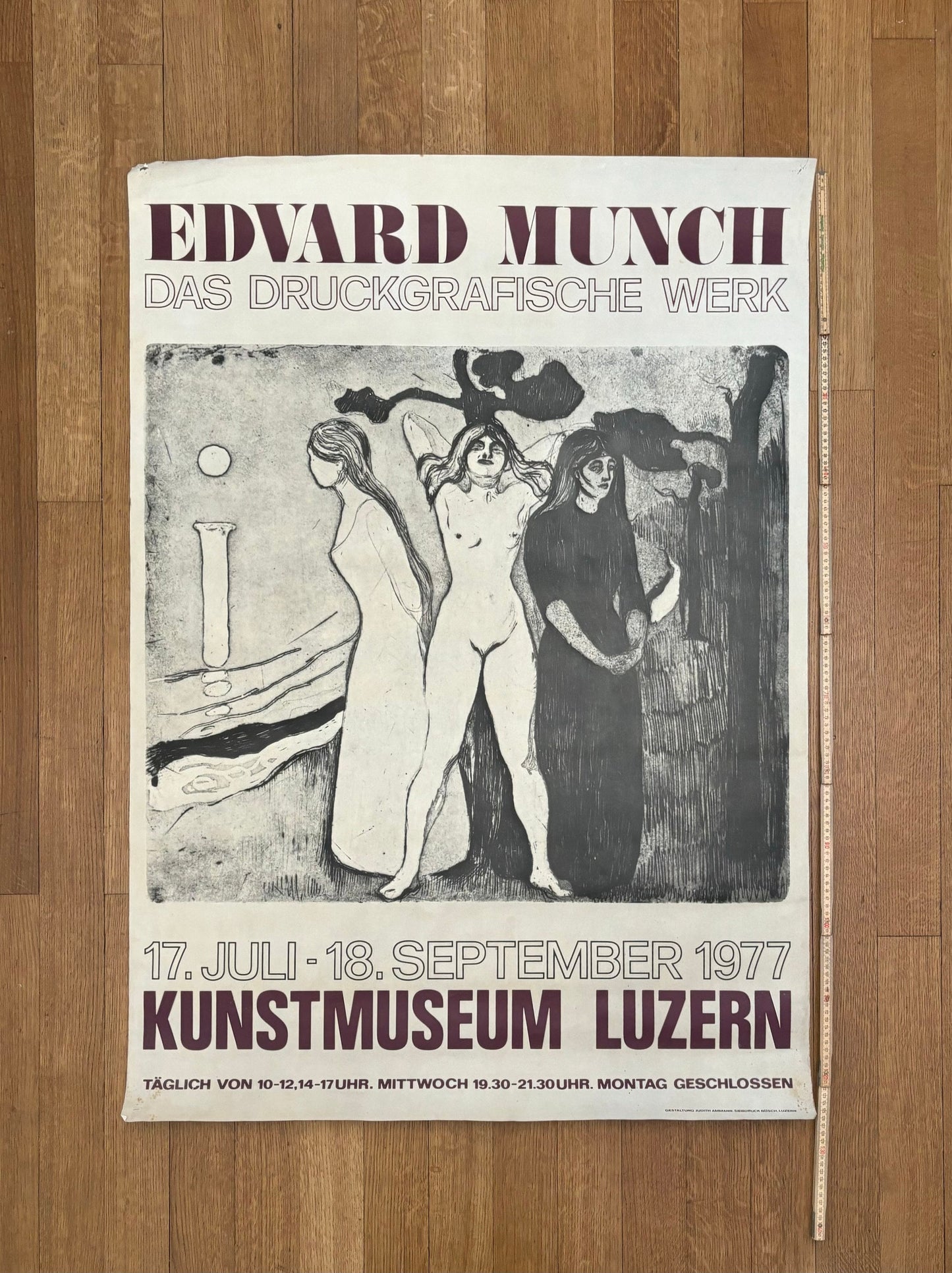 Edvard Munch original art poster - 35.4"×50.2" (90×127.5cm)