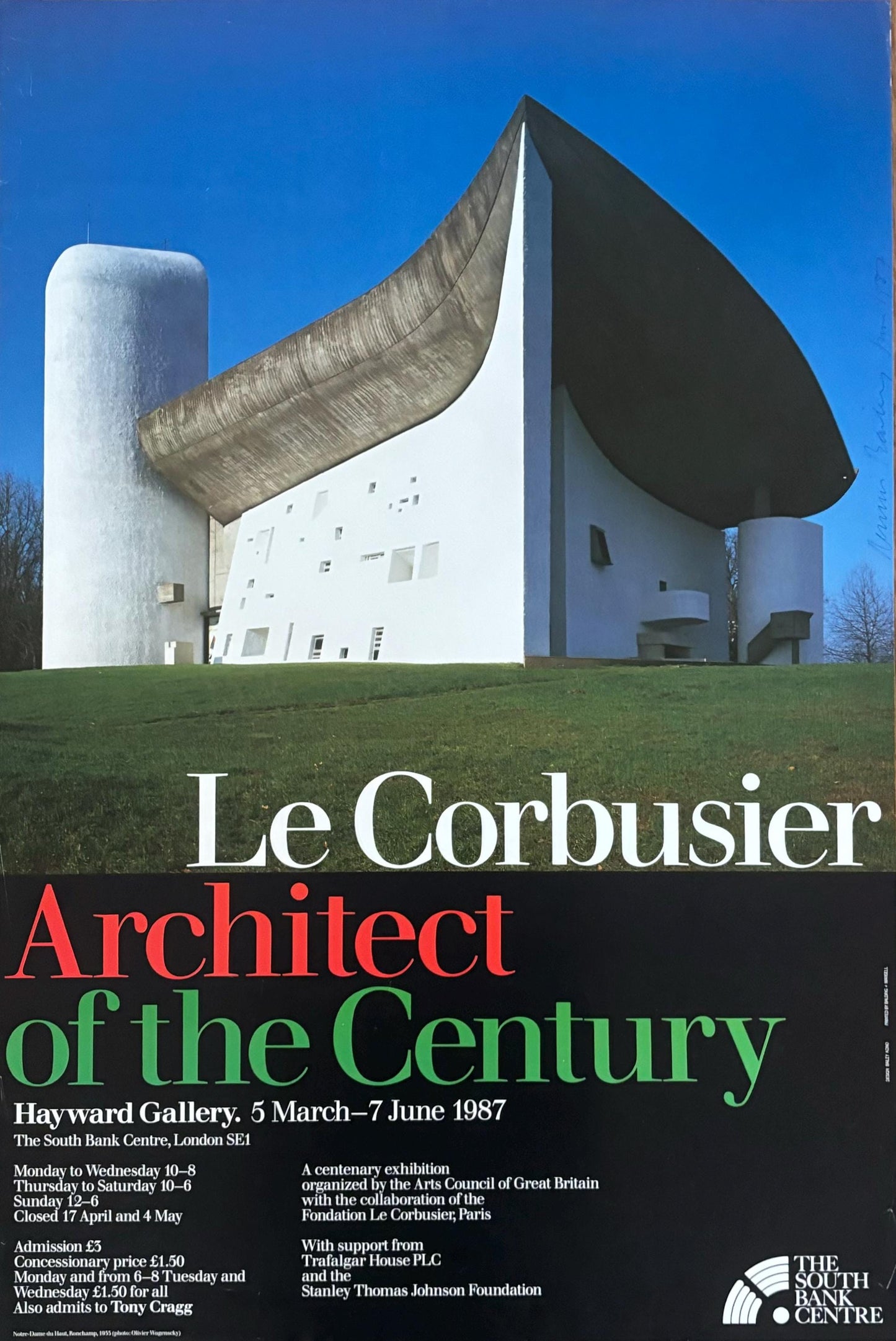 Le Corbusier original art poster - 20.1"×29.9" (51×76cm)