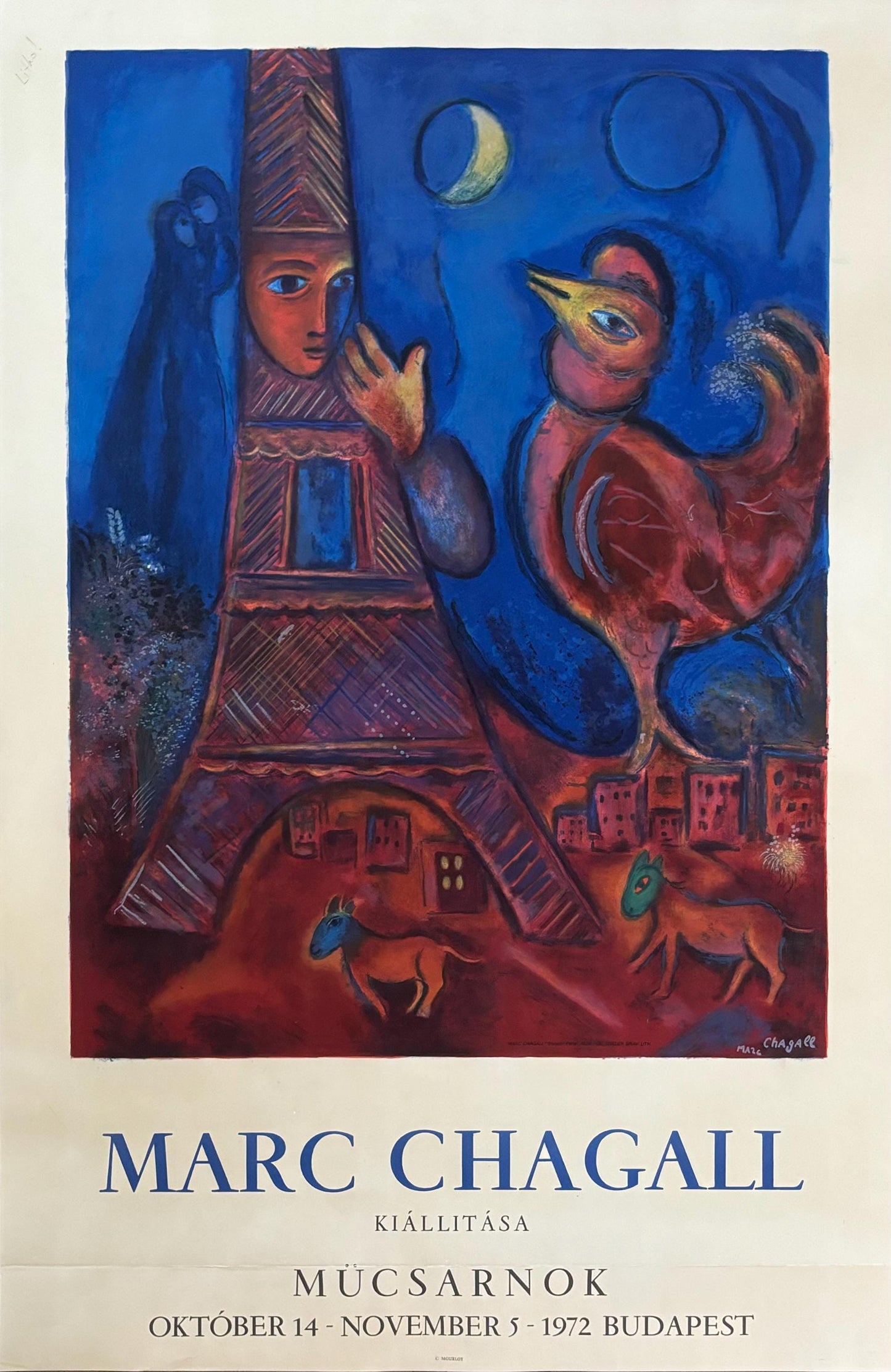 Marc Chagall original art poster - 22.0"×33.9" (56×86cm)