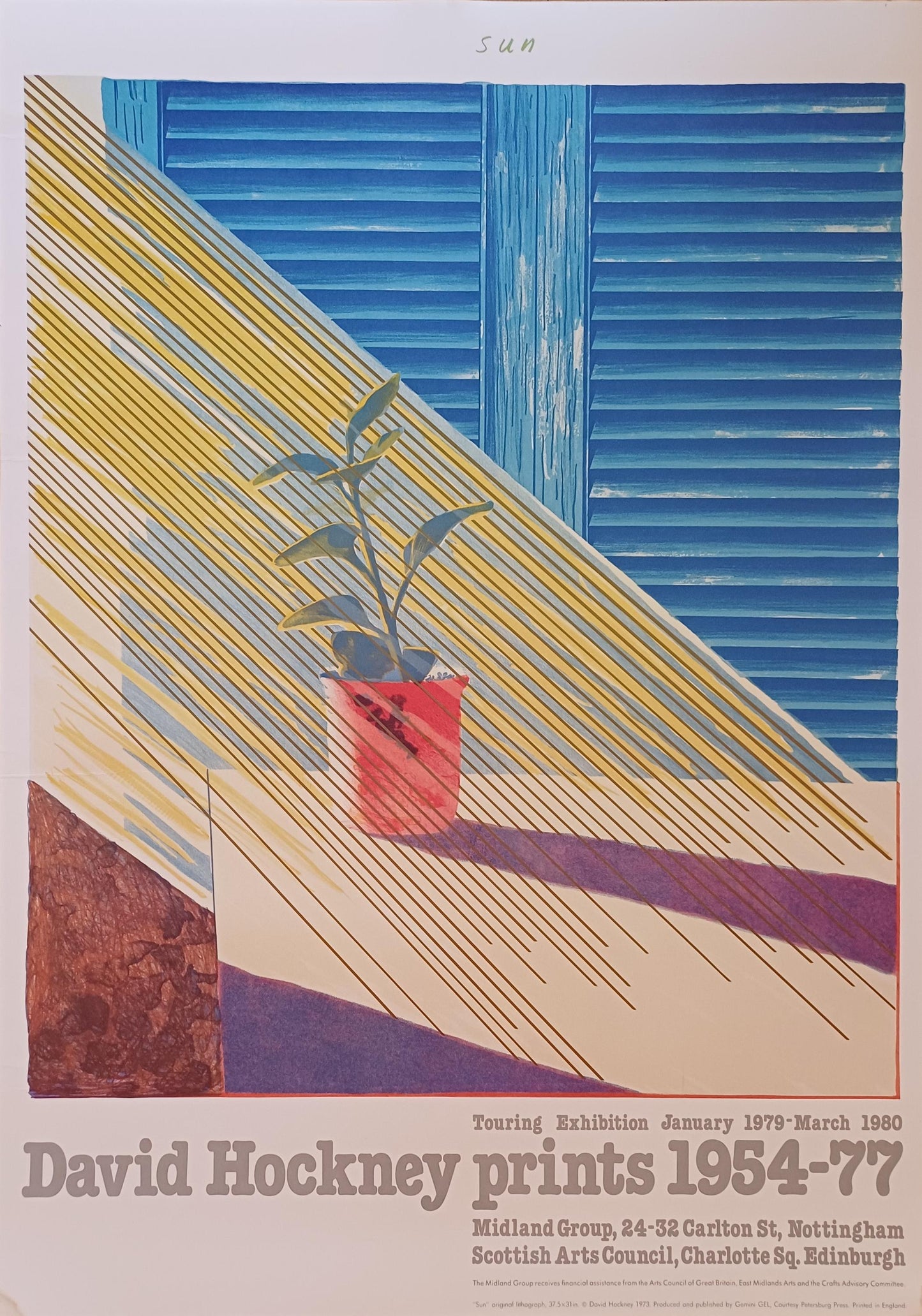 David Hockney original poster used - 27.2"×38.2" (69×97cm)