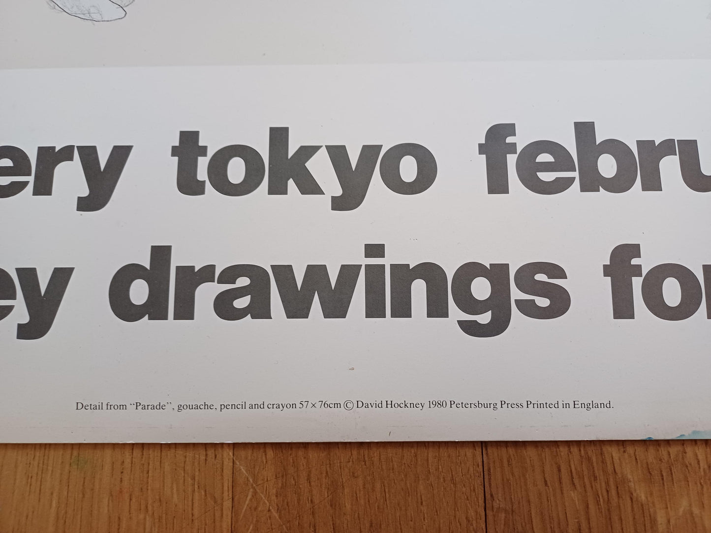 David Hockney original poster used - 31.5"×36.4" (80×92.5cm)