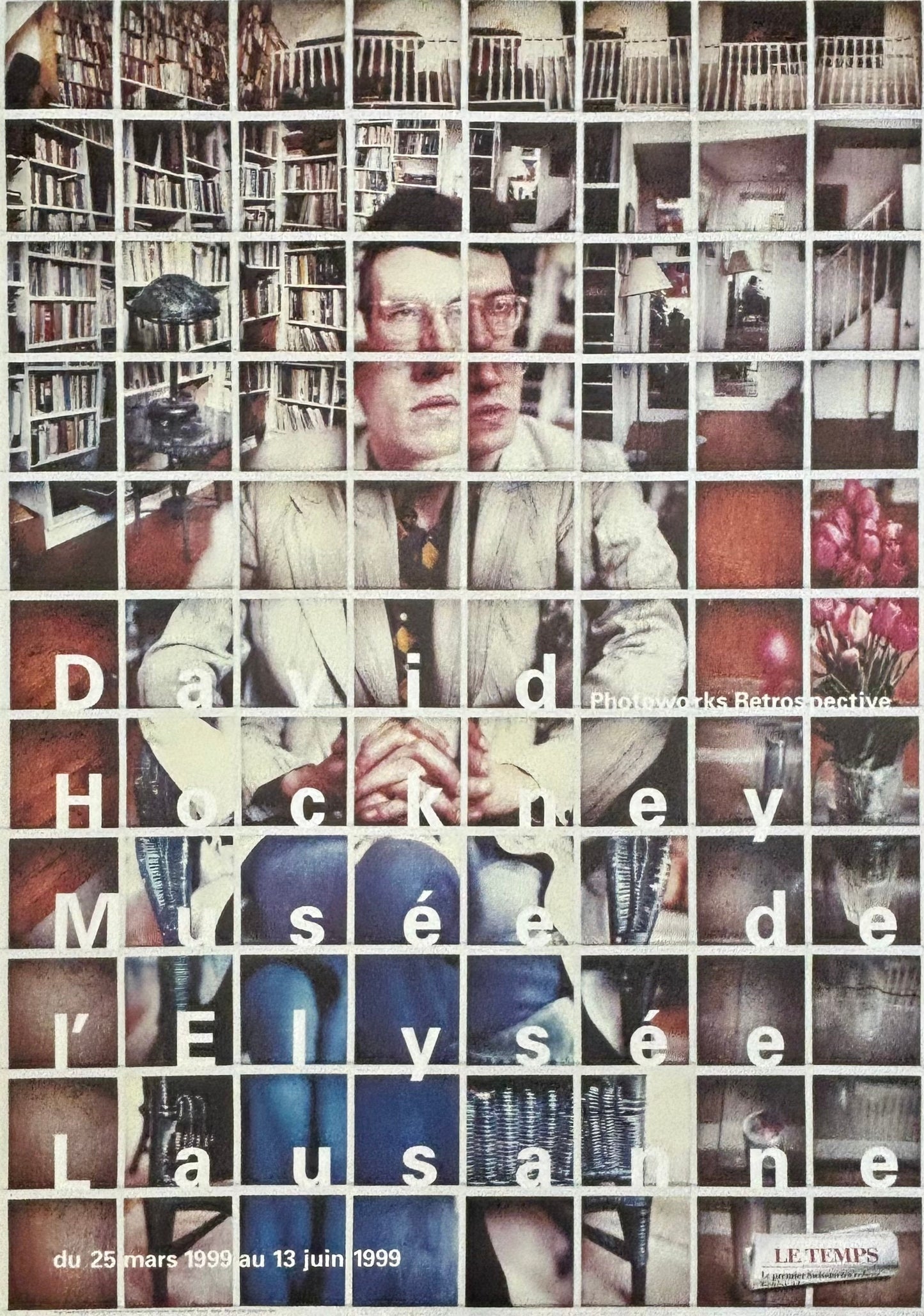David Hockney original art poster used - 35.4"×50.4" (90×128cm)