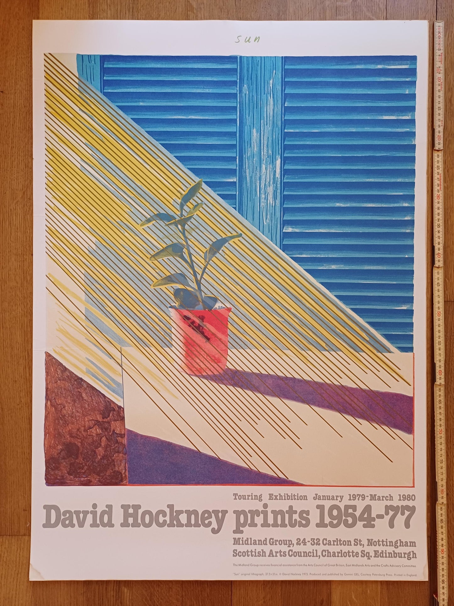 David Hockney original poster used - 27.2"×38.2" (69×97cm)