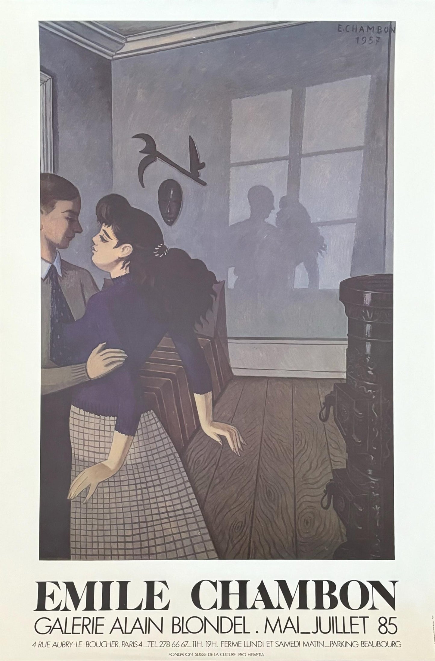 Emile Chambon original art exhibition poster - 18.9"×28.1" (48×71.5cm)