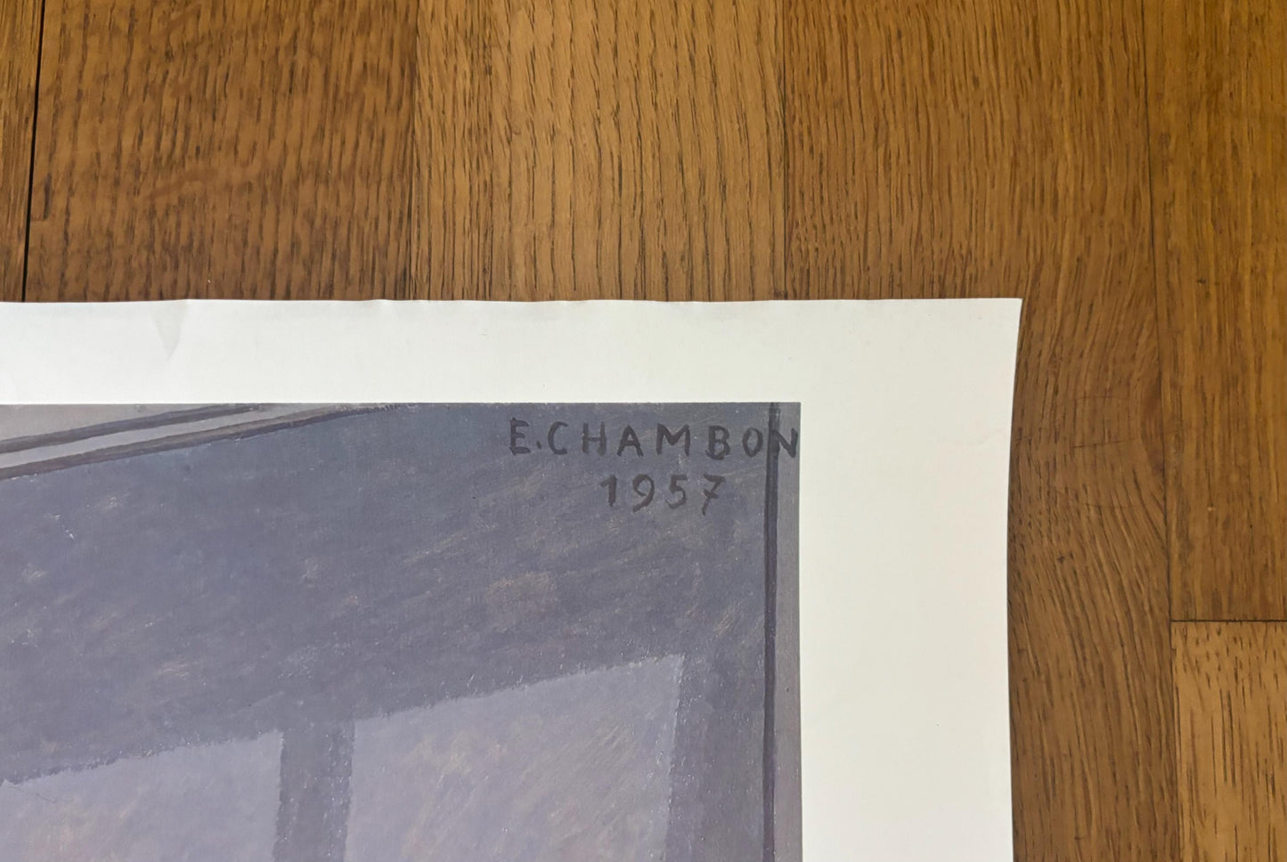 Emile Chambon original art exhibition poster - 18.9"×28.1" (48×71.5cm)