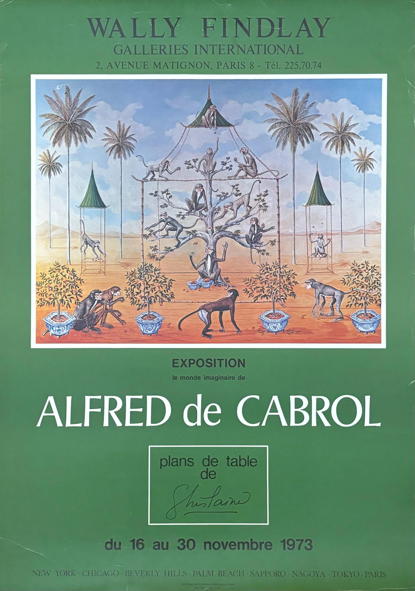 Alfred de Cabrol original art exhibition poster - 19.7"×27.6" (50×70cm)