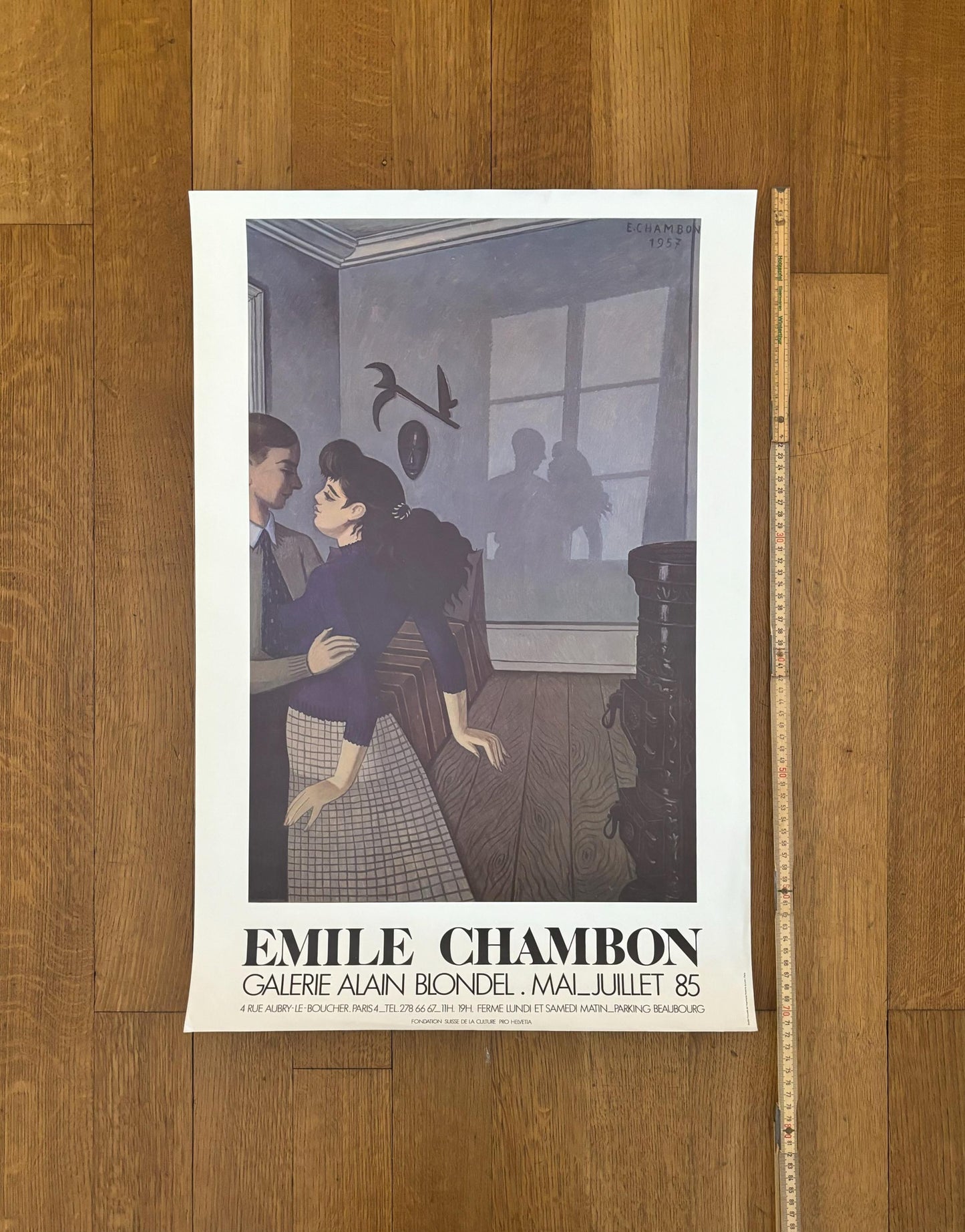 Emile Chambon original art exhibition poster - 18.9"×28.1" (48×71.5cm)