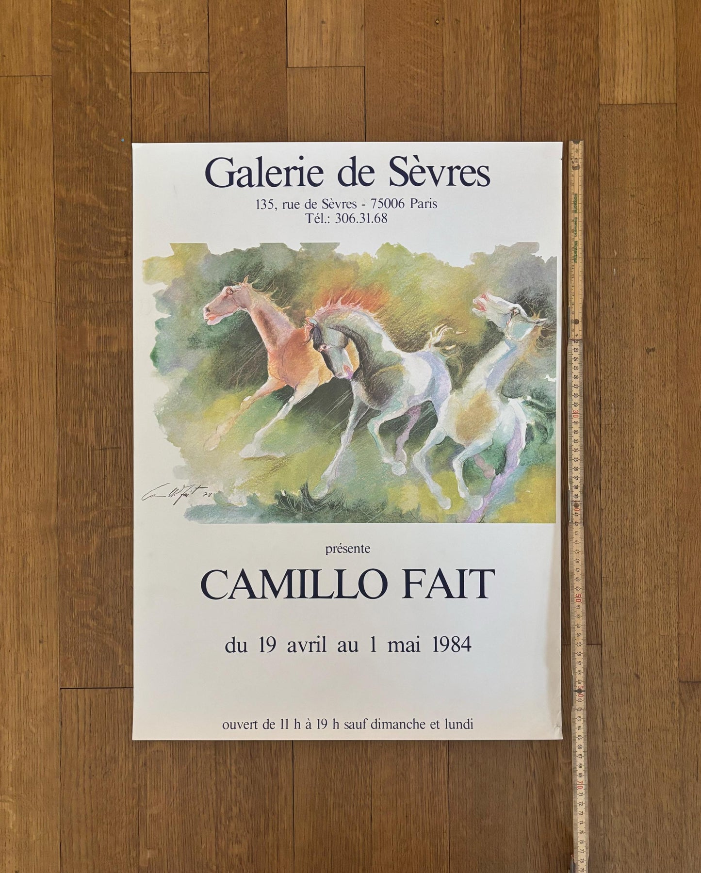 Camillo Fait original art exhibition poster - 18.7"×25.8" (47.5×65.5cm)