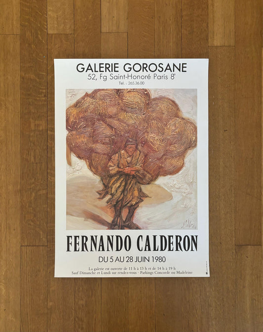 Fernando Calderon original art exhibition poster - 19.3"×27.2" (49×69cm)
