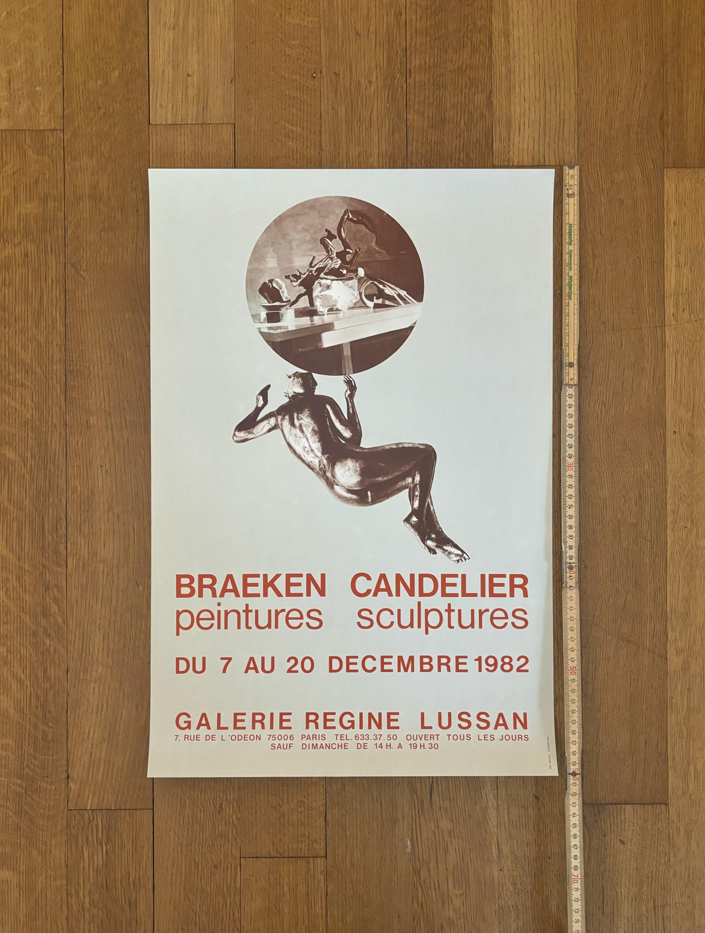 christian candelier and bernard braeken original art exhibition poster - 15.9"×23.6" (40.5×60cm)