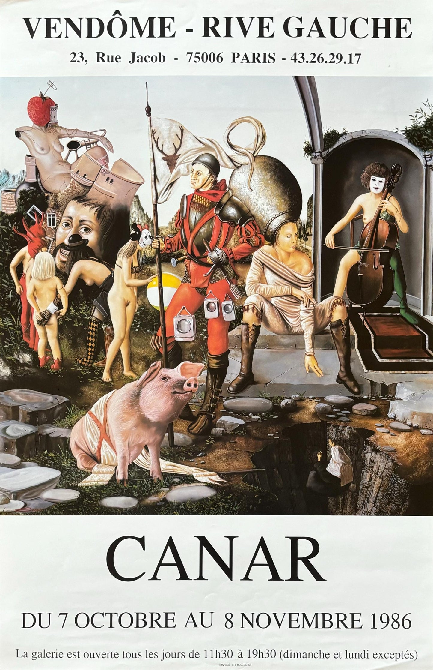 Canar original art exhibition poster - 17.7"×27.2" (45×69cm)