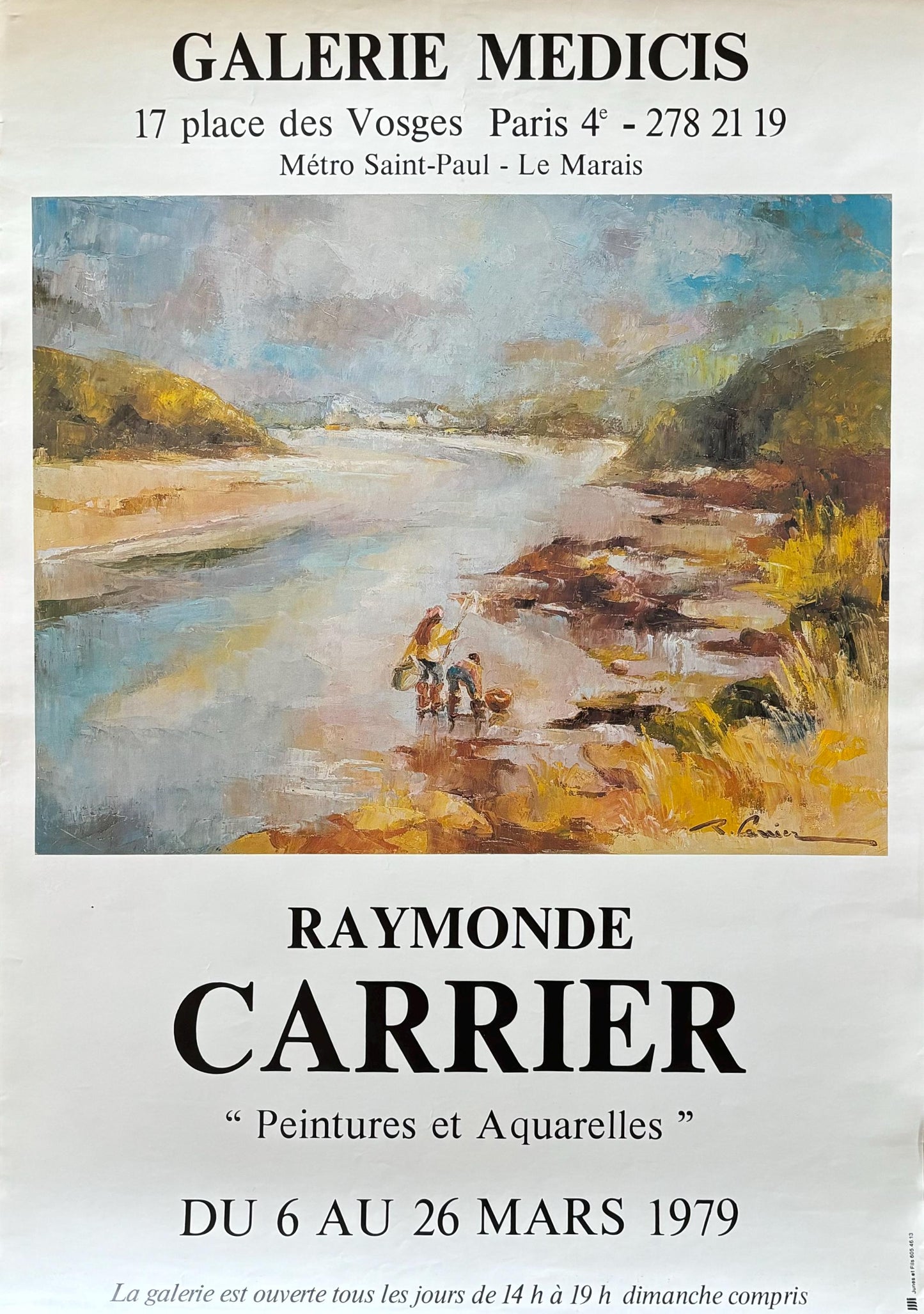 Raymonde Carrier art exhibition poster - 19.3"×27.2" (49×69cm)