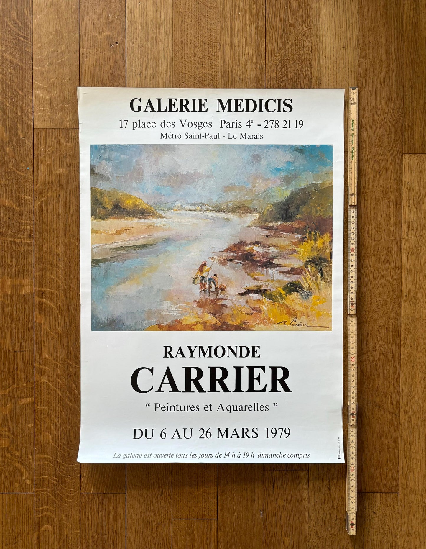 Raymonde Carrier art exhibition poster - 19.3"×27.2" (49×69cm)