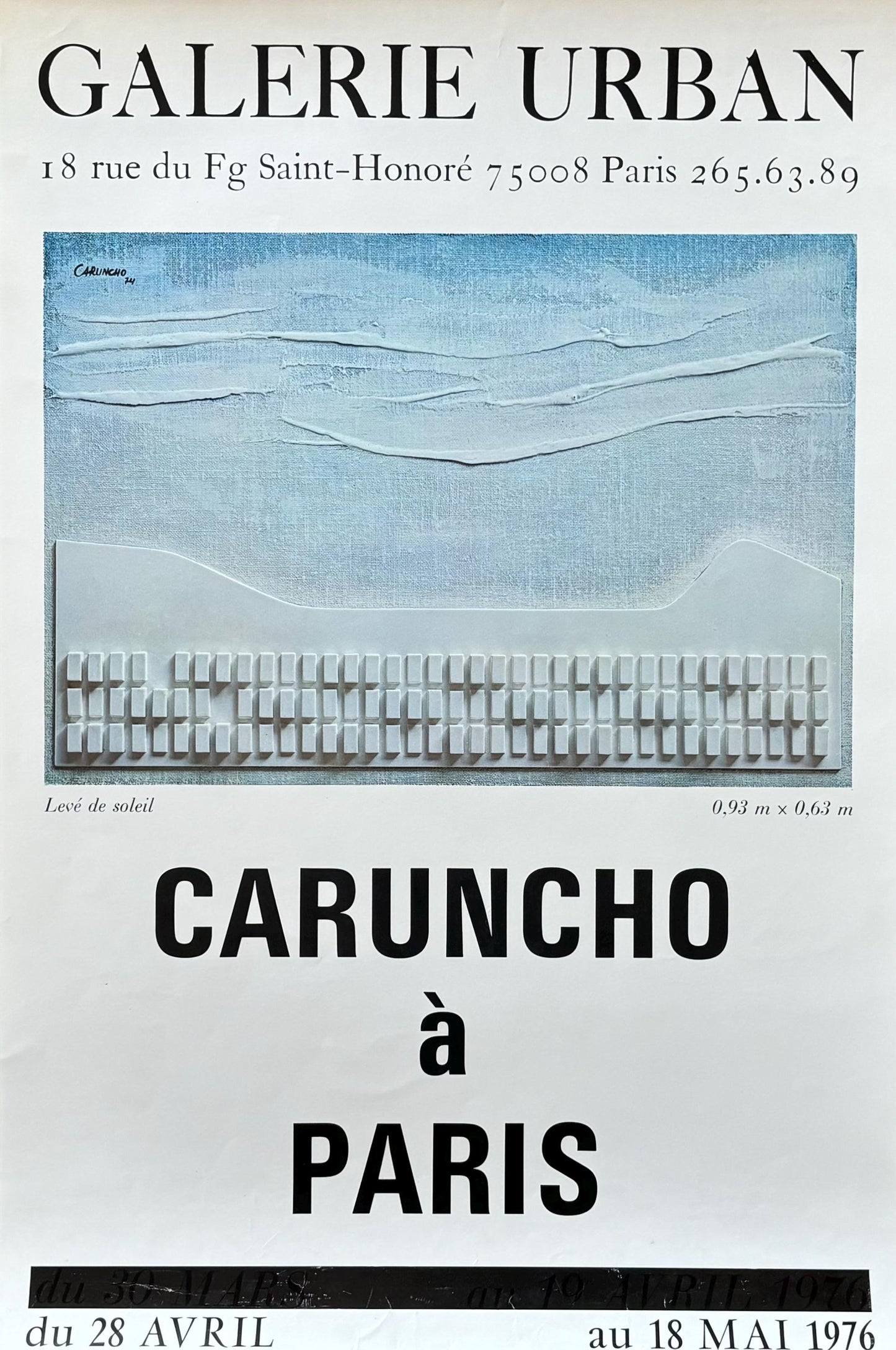 Caruncho à Paris original art exhibition poster