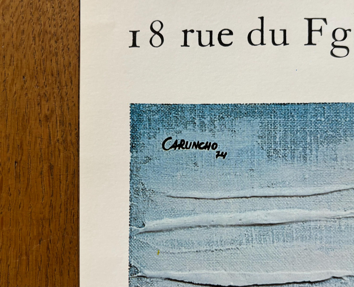 Caruncho à Paris original art exhibition poster