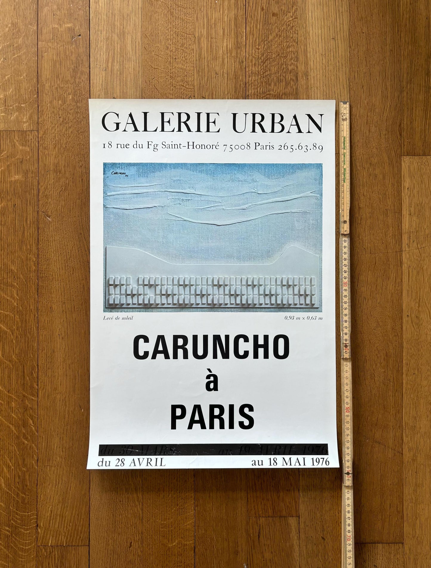 Caruncho à Paris original art exhibition poster
