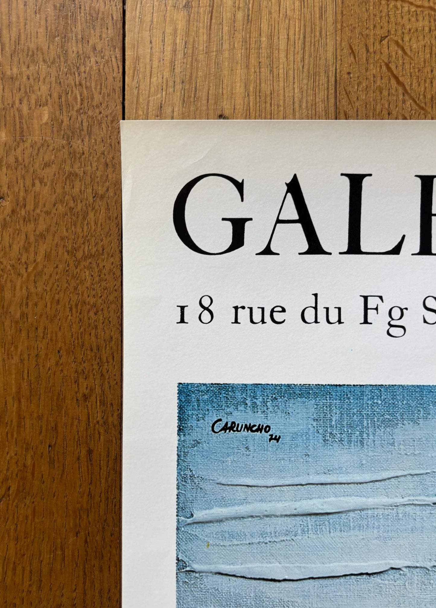 Caruncho à Paris original art exhibition poster