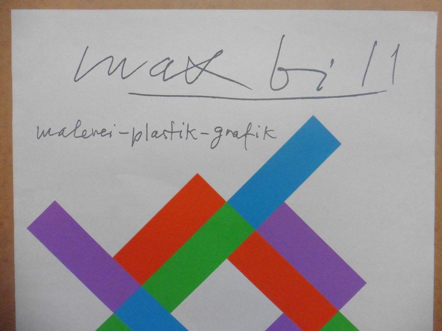 Max Bill hand signed original art poster - 16.5"×23.4" (42×59.5cm)