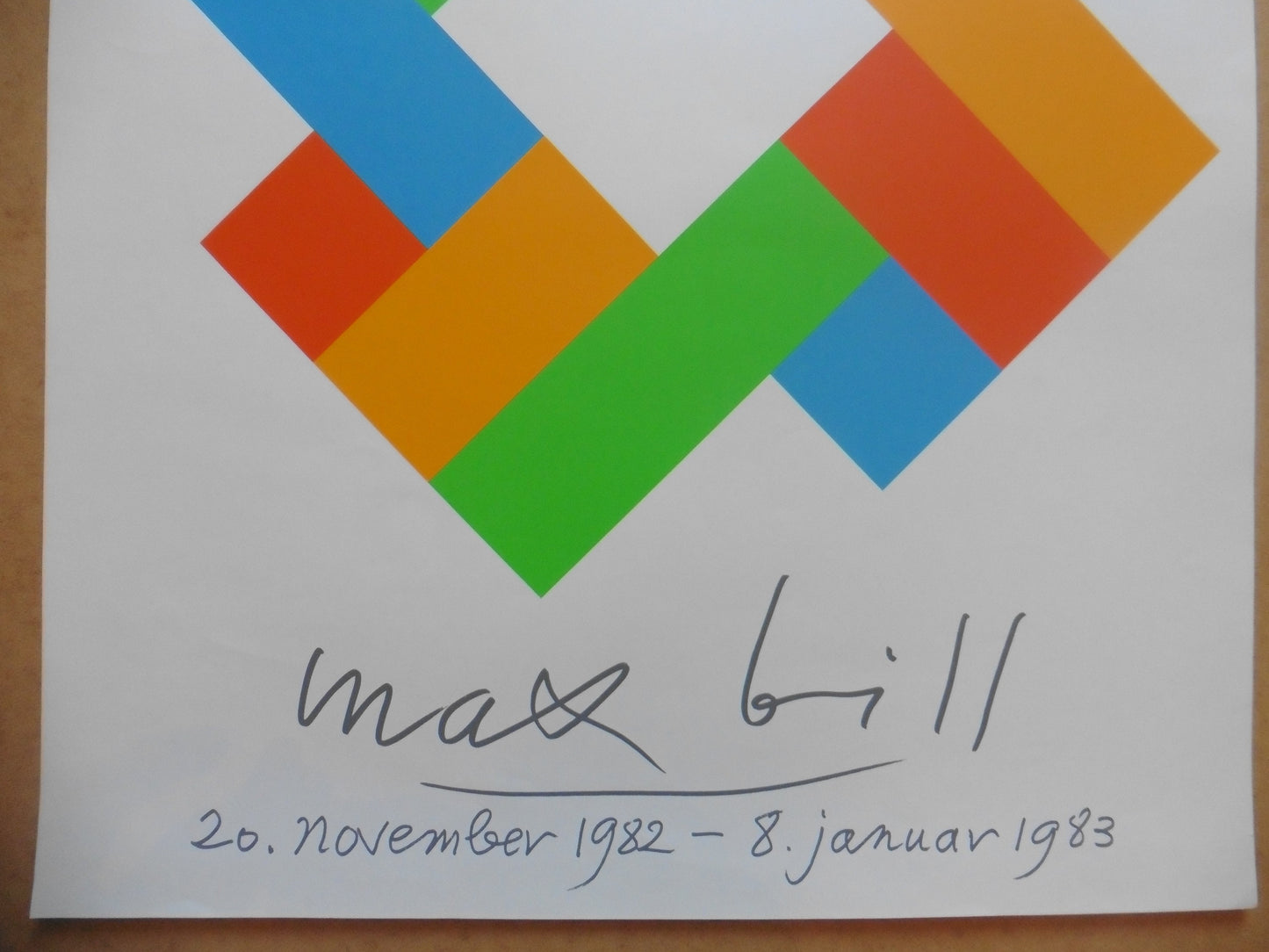 Max Bill original serigraph art Poster 1982 - 19.7"×27.6" (50×70cm)