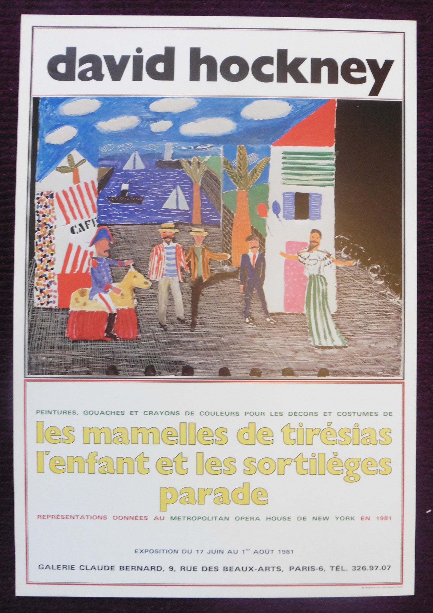 David Hockney original art poster - 17.0"×24.5" (43.2×62.2cm)