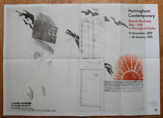 David Hockney original art poster folded - 28.3"×19.4" (72×49.2cm)