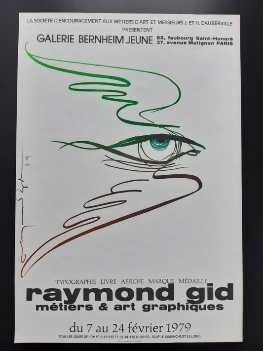 Raymond Gid original art poster - 15.9"×23.6" (40.5×60cm)