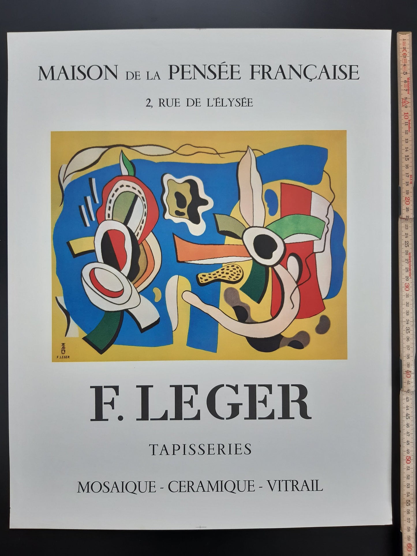Léger original art poster - 17.7"×22.8" (45×58cm)