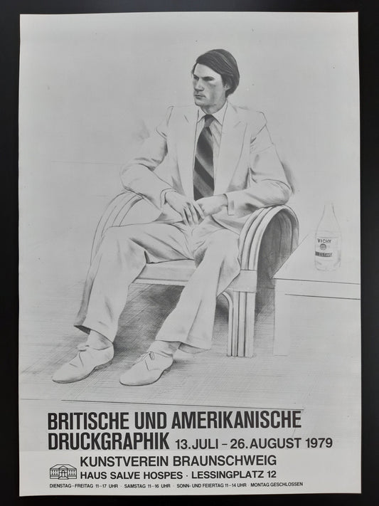 David Hockney original art poster - 16.5"×23.2" (42×59cm)