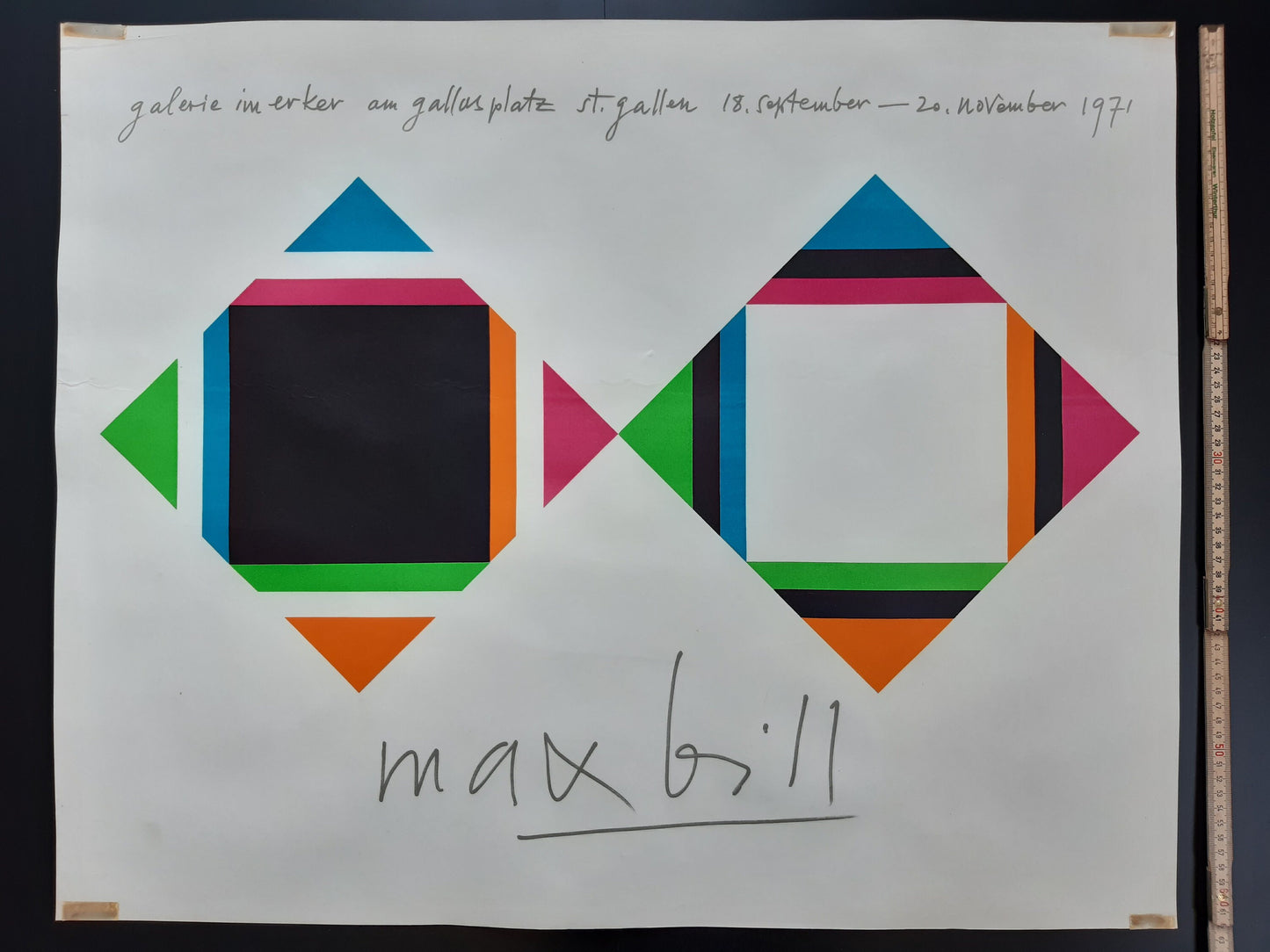 Max Bill vintage art poster - 24.8"×30.7" (63×78cm)