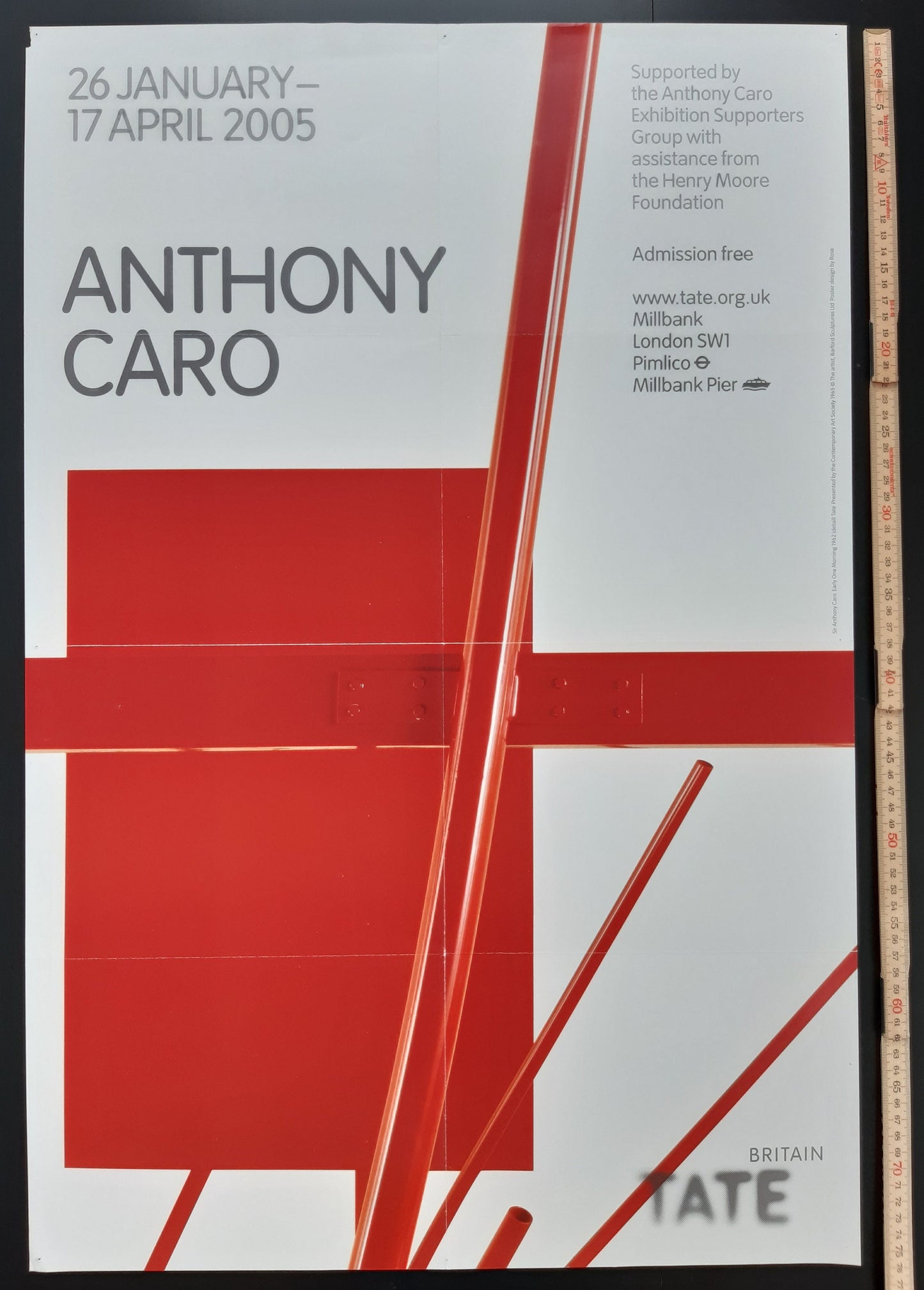 Antony Caro Tate original art poster - 20.1"×29.9" (51×76cm)