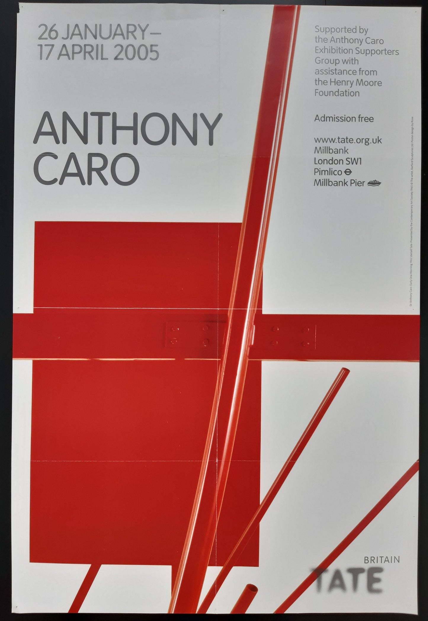 Antony Caro Tate original art poster - 20.1"×29.9" (51×76cm)