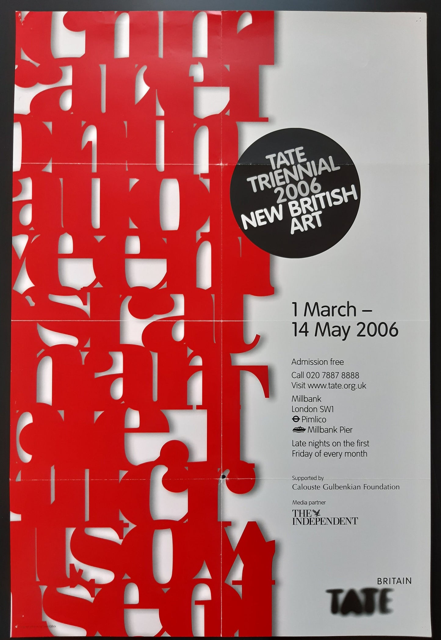 Liam Gillick Tate original art poster - 20.1"×29.9" (51×76cm)