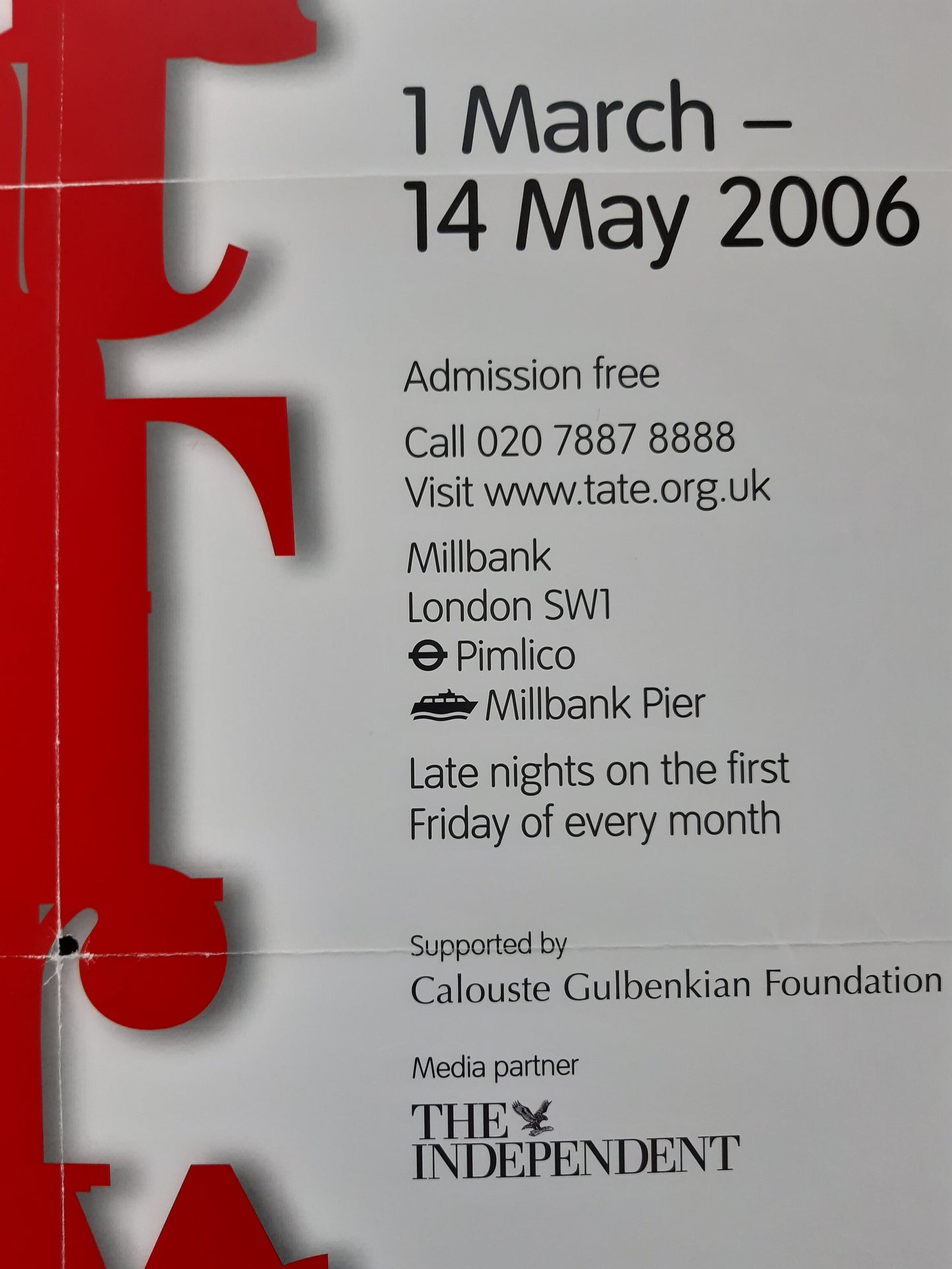 Liam Gillick Tate original art poster - 20.1"×29.9" (51×76cm)