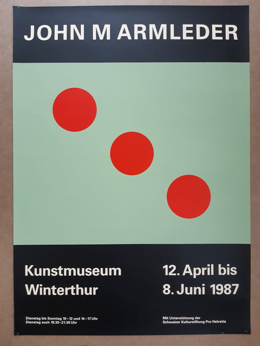 John M. Armleder art exhibition poster - 35.4"×50.4" (90×128cm)