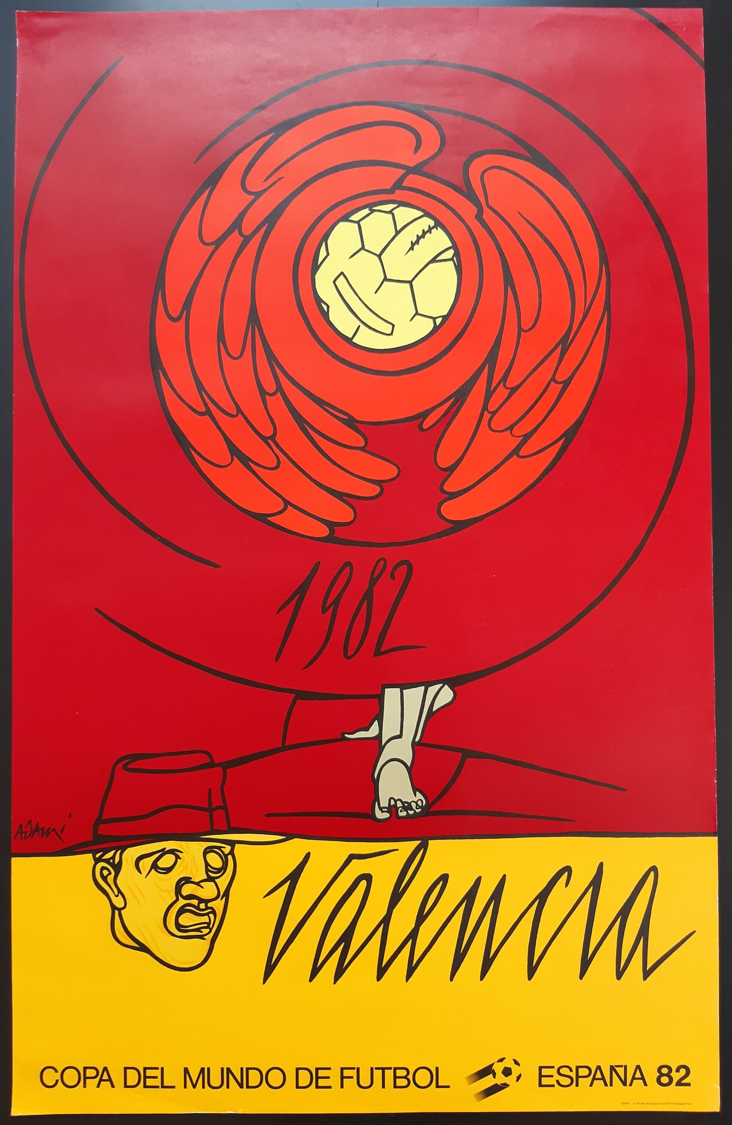 Valerio Adami original art poster - 23.6"×37.2" (60×94.5cm)