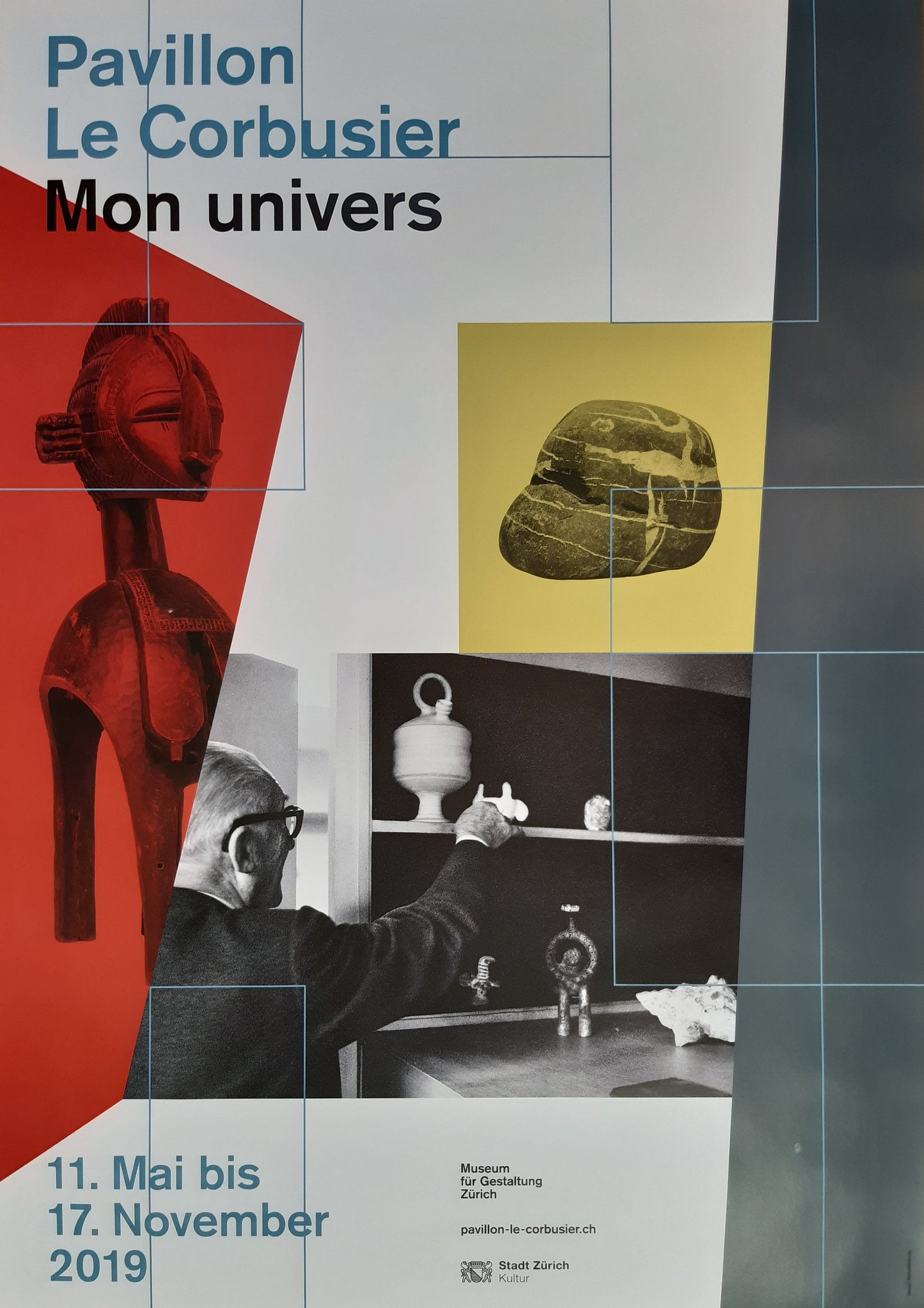 Le Corbusier original poster - 35.4"×50.4" (90×128cm)