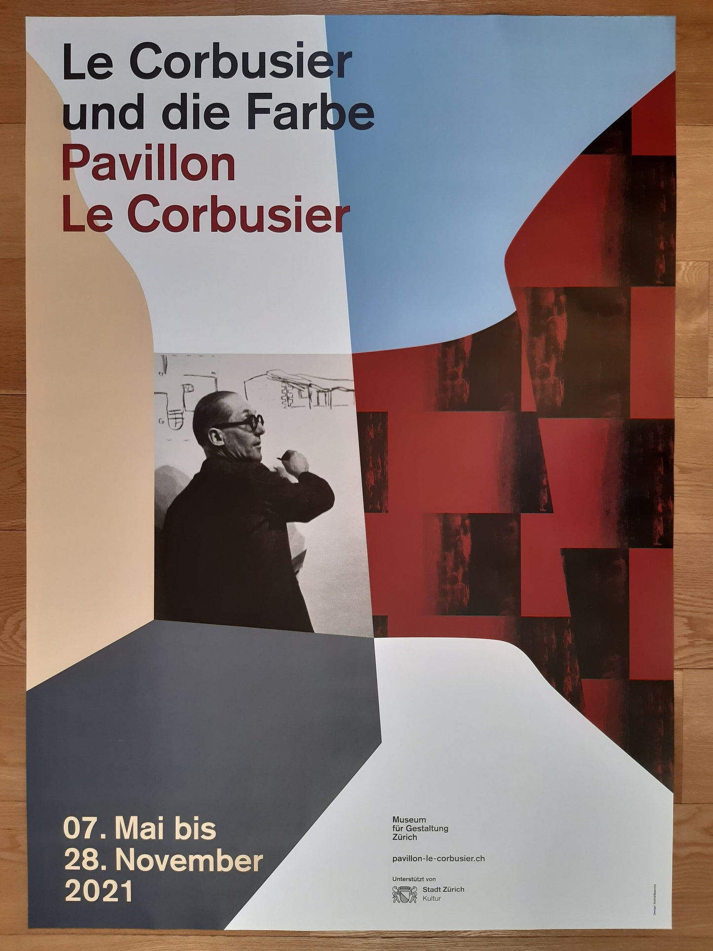 Le Corbusier original poster - 35.4"×50.4" (90×128cm)