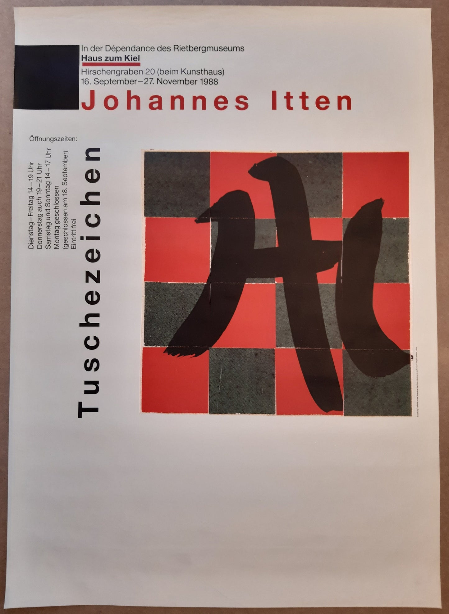 Johannes Itten art exhibition poster - 35.4"×50.4" (90×128cm)