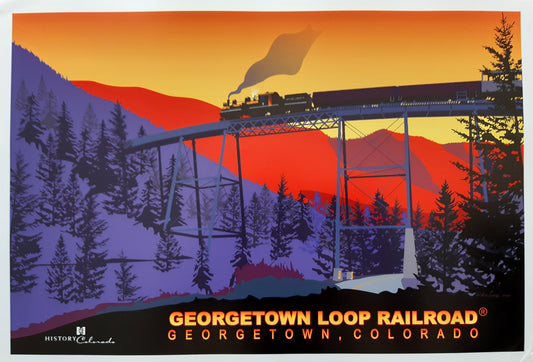 Colorado train travel poster - 13.0"×18.9" (33×48cm)